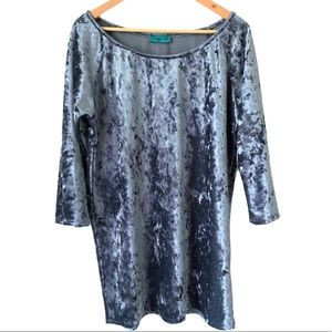 Turquoise Haven crushed velvet tunic size L